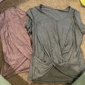 Pair of casual lululemon crop tees